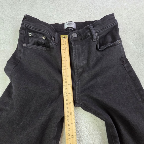 AGOLDE Sophie Mid Rise Ankle Skinny Jeans Women's Size 28 Black - Picture 6 of 8
